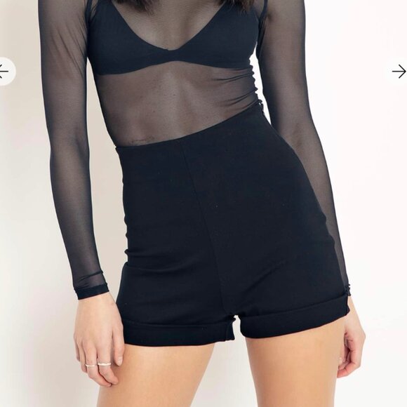 Black Milk Ultra High-Waisted Black Shorts size Medium NEW with tags